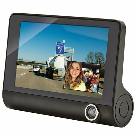 MILINK Triple Lens Dashboard & Back-up Cameras with 4 Monitor DBC-K144